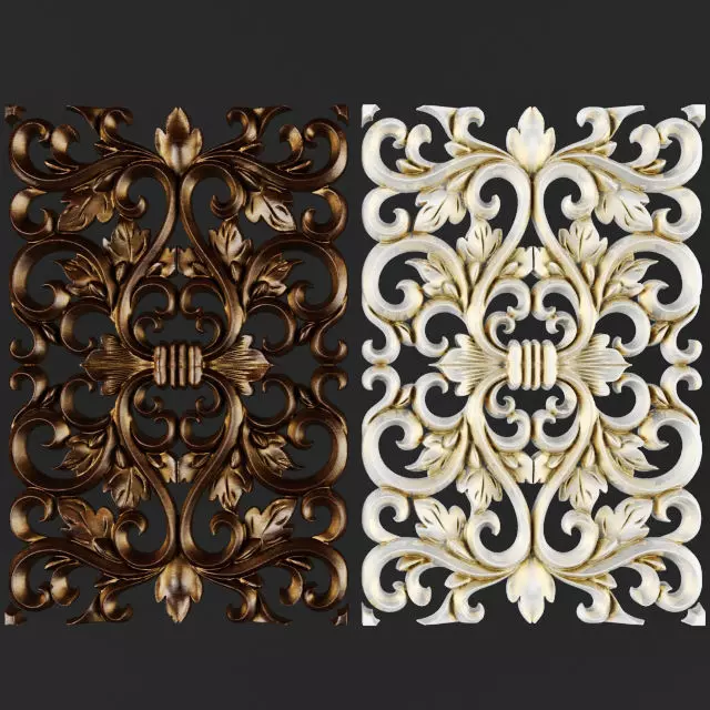 Ceiling and Wall Molding 3D Models Decorative Pack of 8 3D model_13