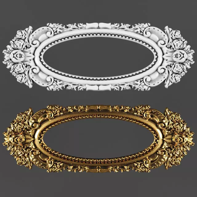 Ceiling and Wall Molding 3D Models Decorative Pack of 8 3D model_11