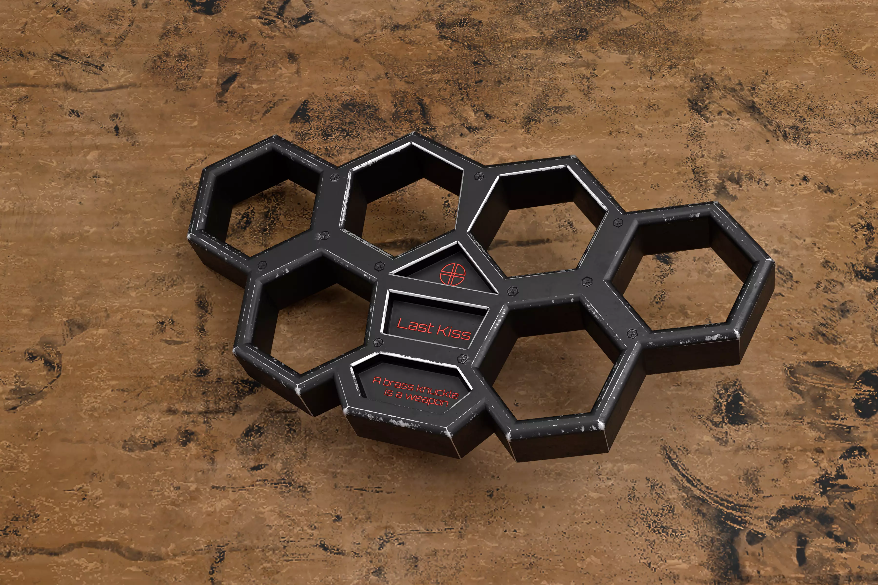 Brass Knuckle Low-poly 3D model_2