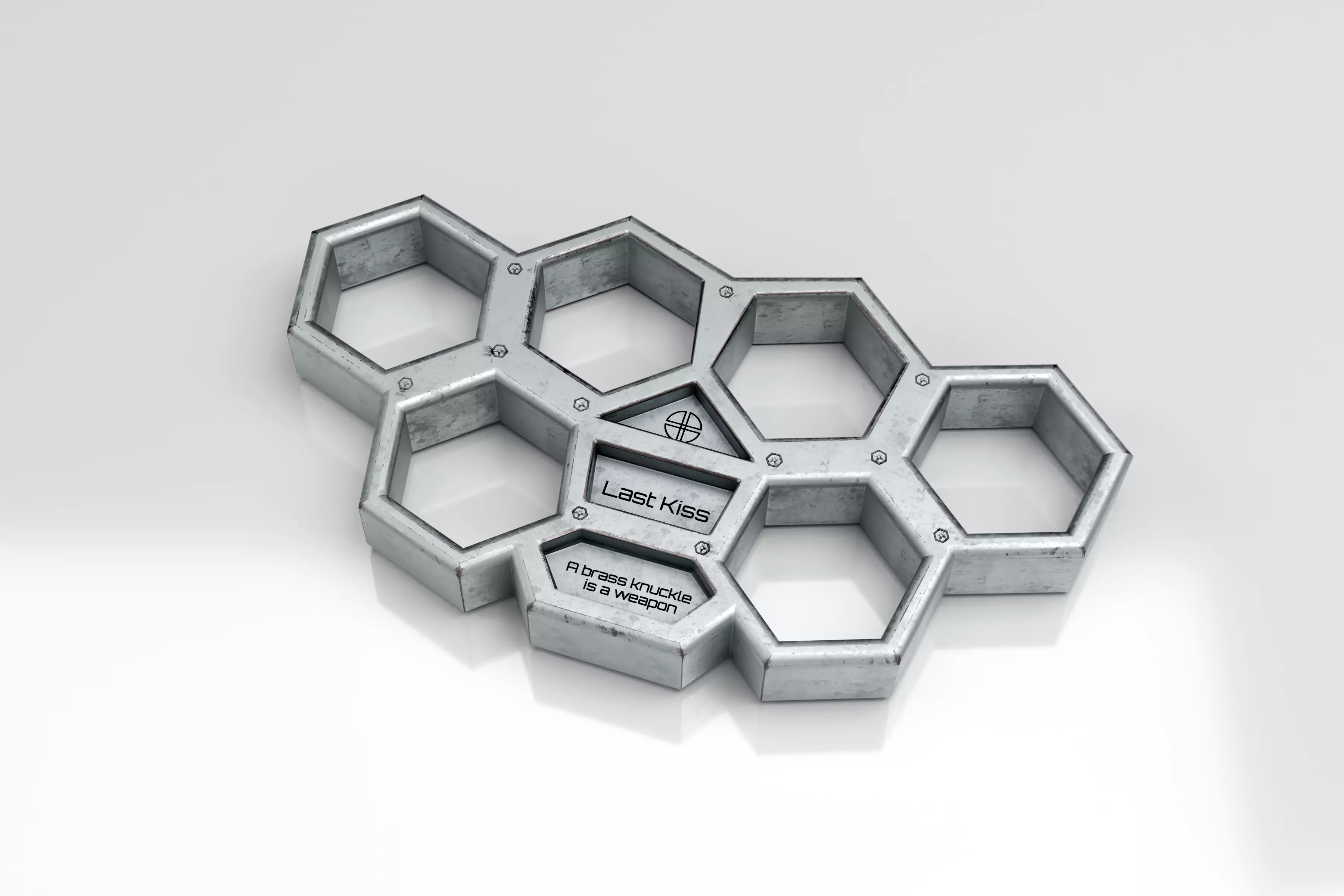 Brass Knuckle Low-poly 3D model_0