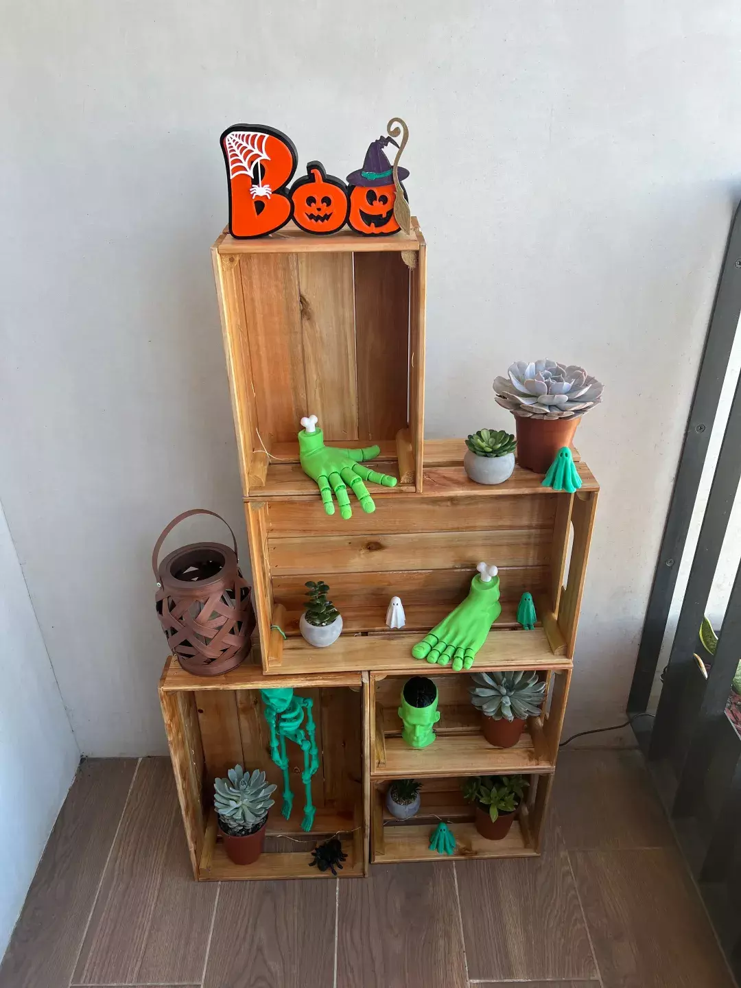 BOO Pumpkin Halloween Sign STL 3D print model_1