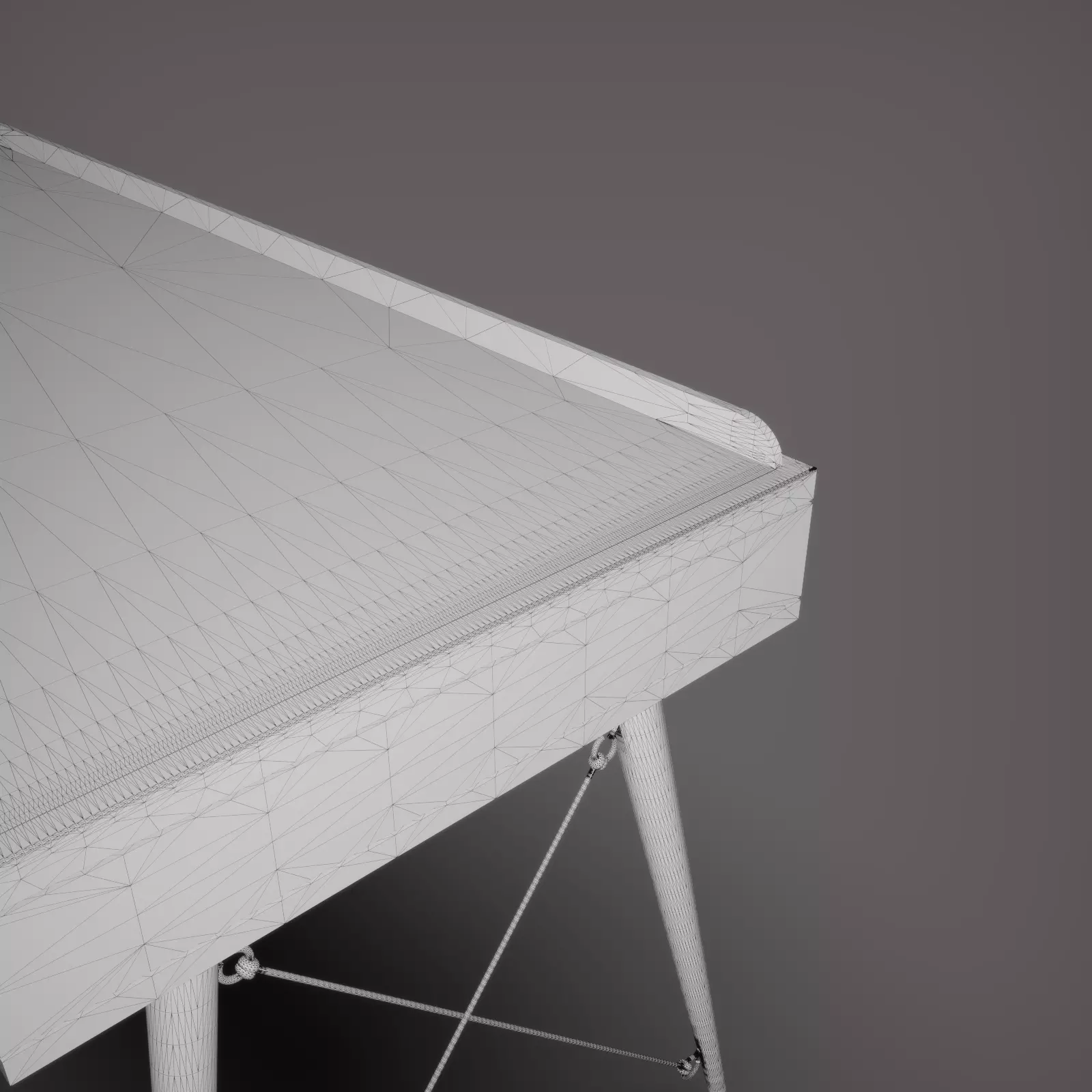 Wooden Desk 3D model_9