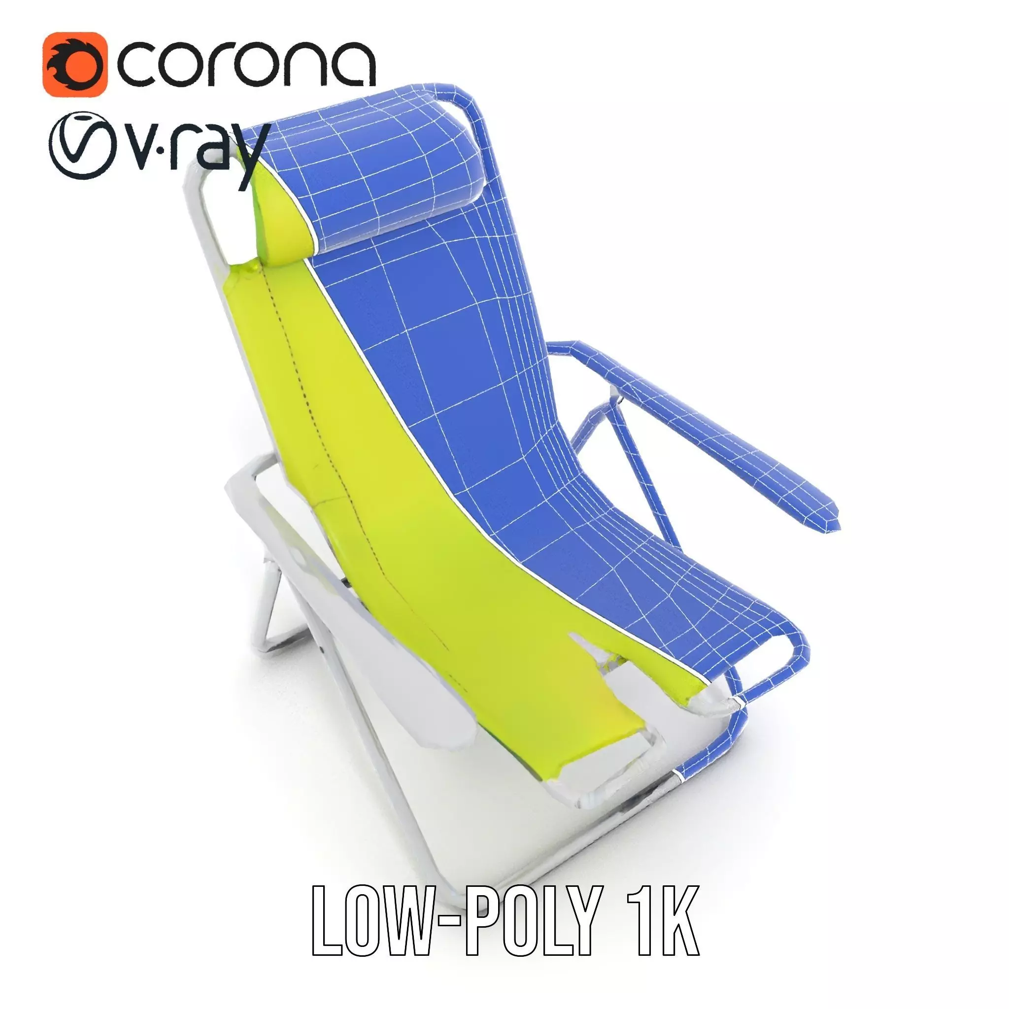 Lime Green Lounge Chair model pack Low-poly 3D model_28