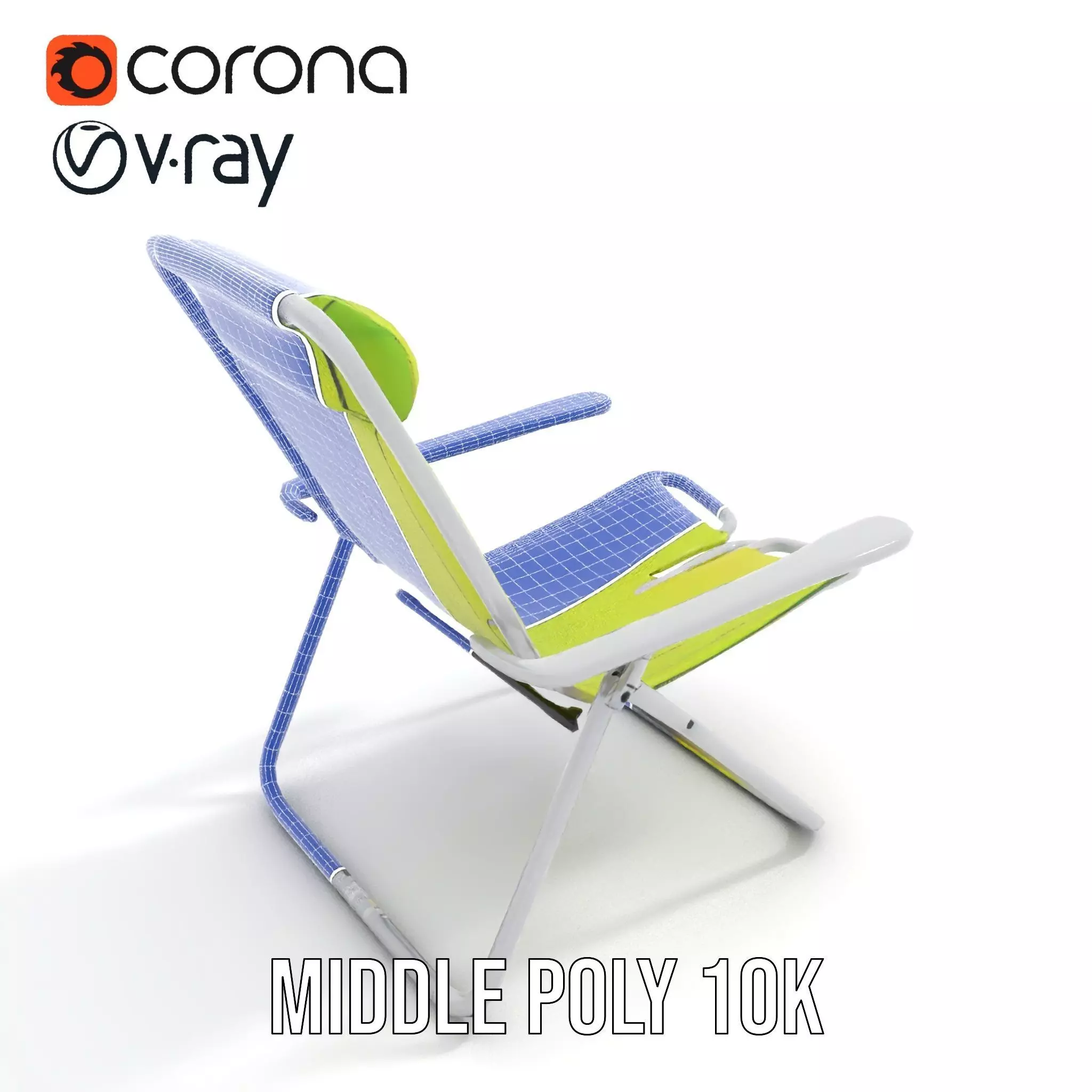 Lime Green Lounge Chair model pack Low-poly 3D model_30