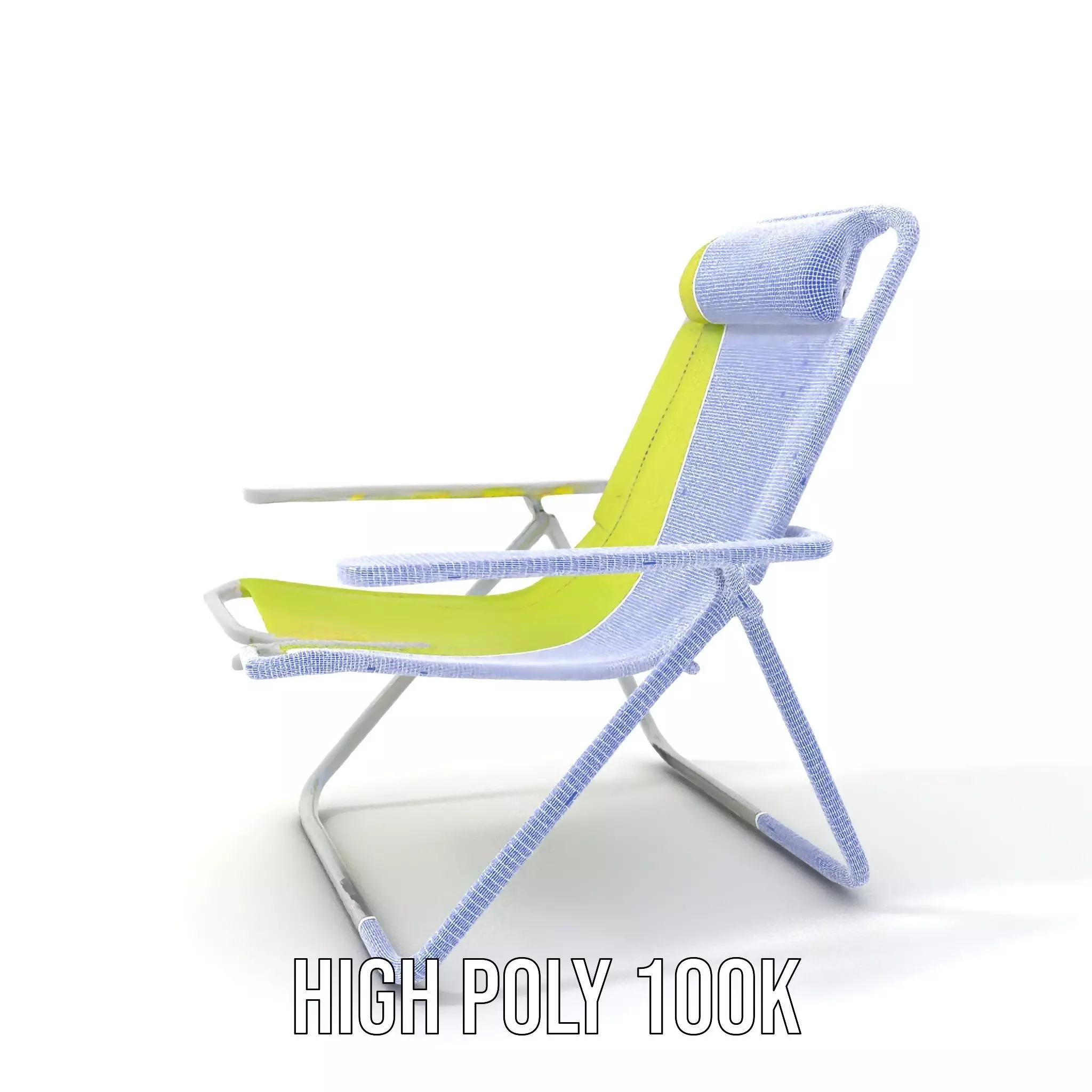 Lime Green Lounge Chair model pack Low-poly 3D model_5