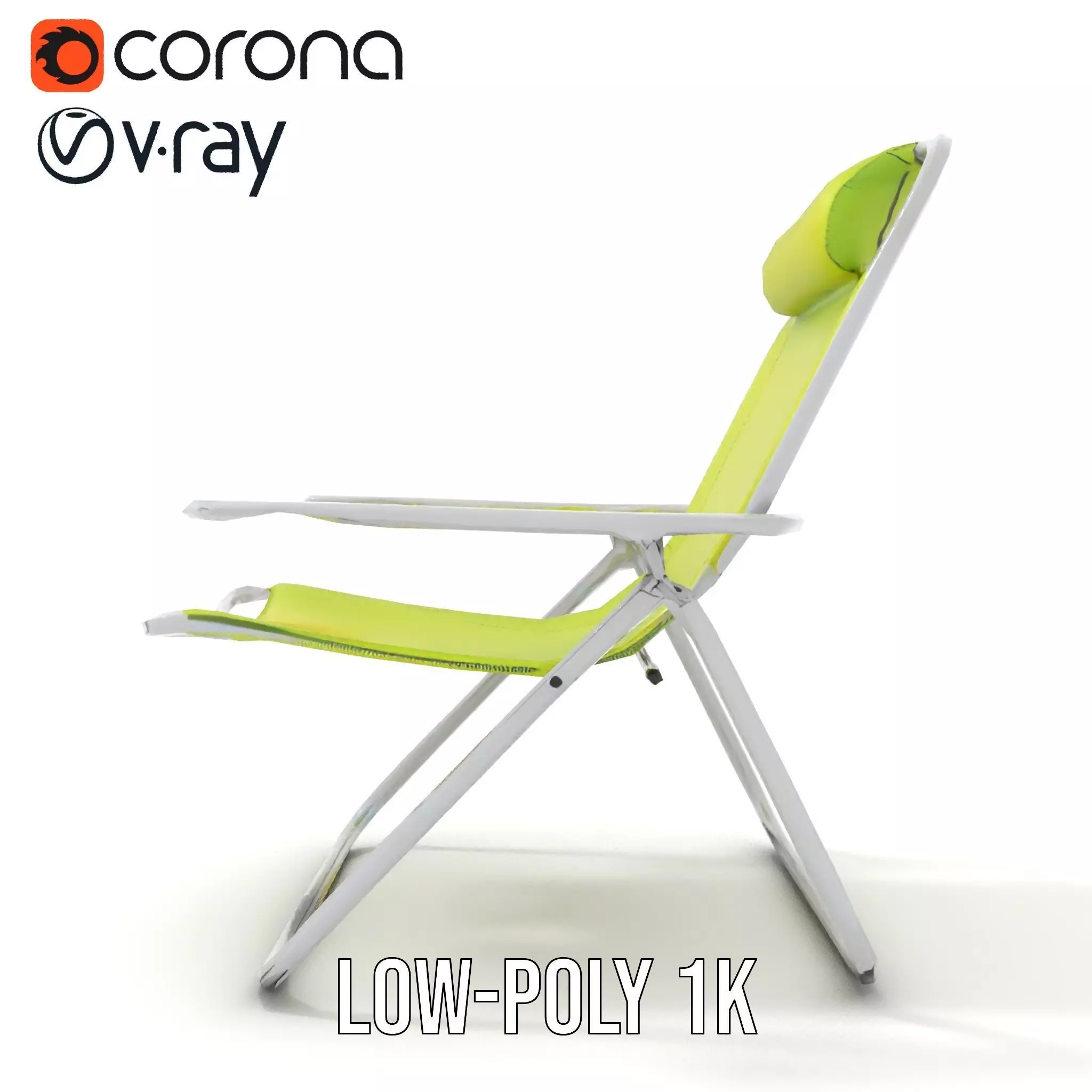 Lime Green Lounge Chair model pack Low-poly 3D model_17