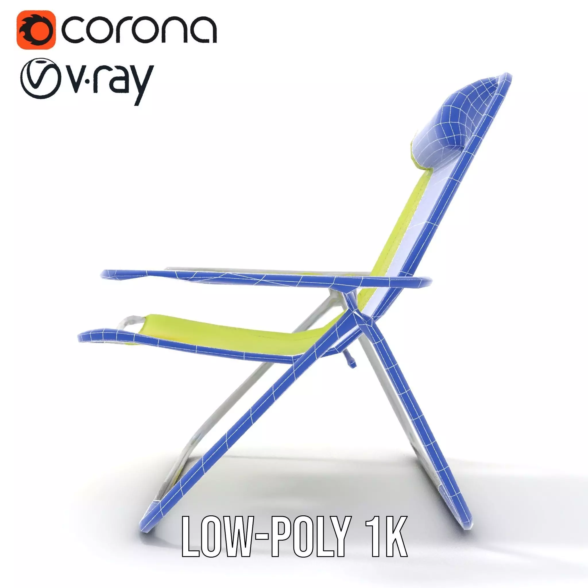 Lime Green Lounge Chair model pack Low-poly 3D model_22