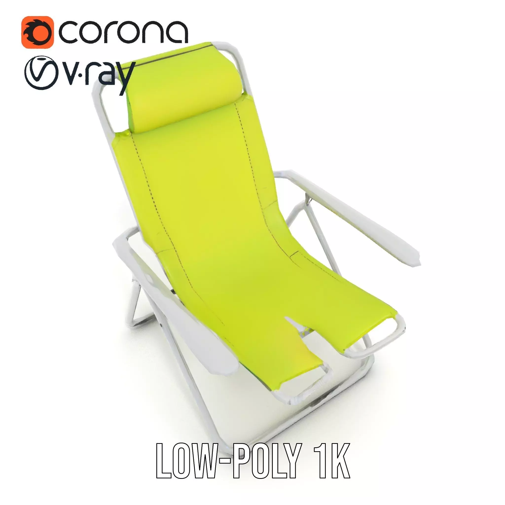 Lime Green Lounge Chair model pack Low-poly 3D model_13