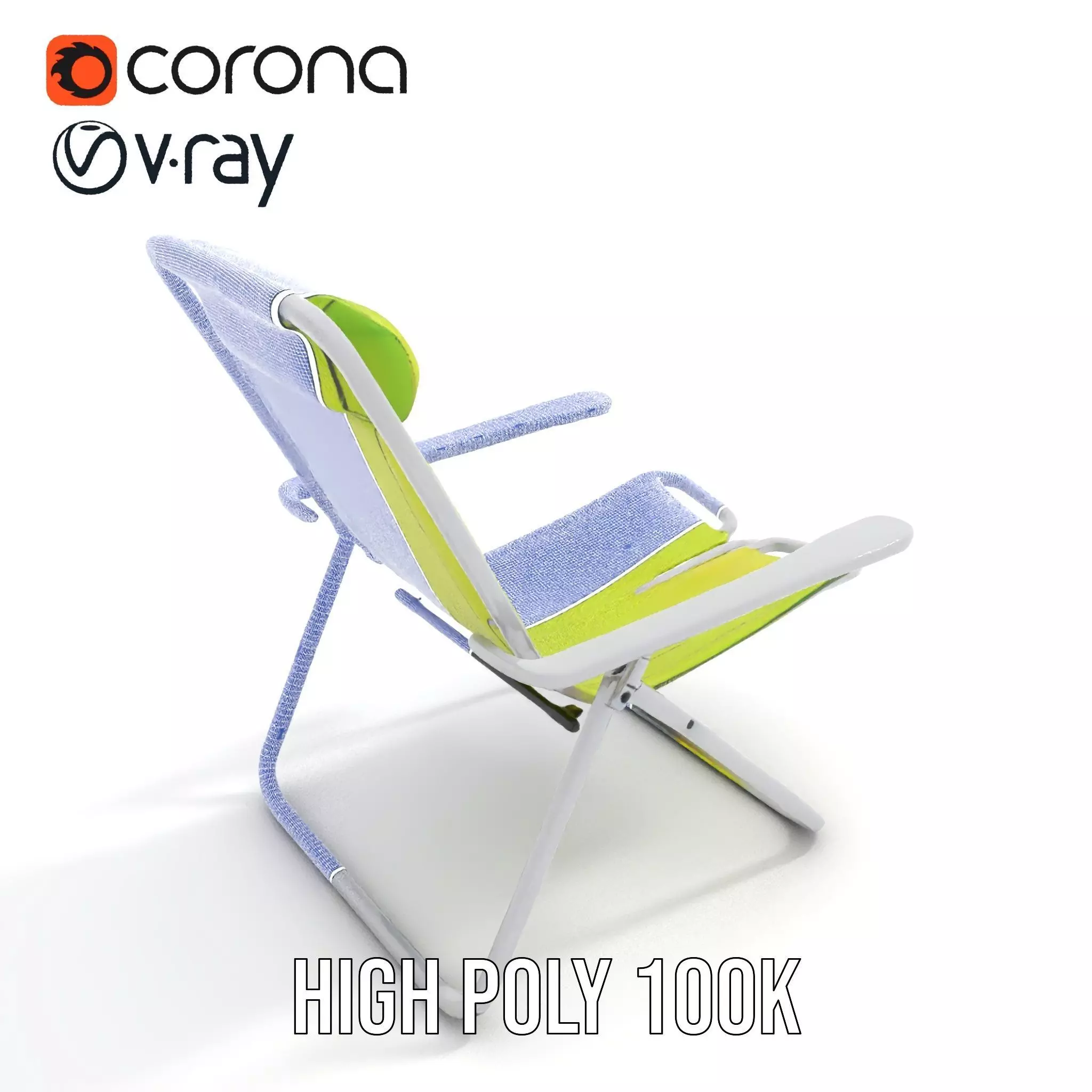 Lime Green Lounge Chair model pack Low-poly 3D model_32