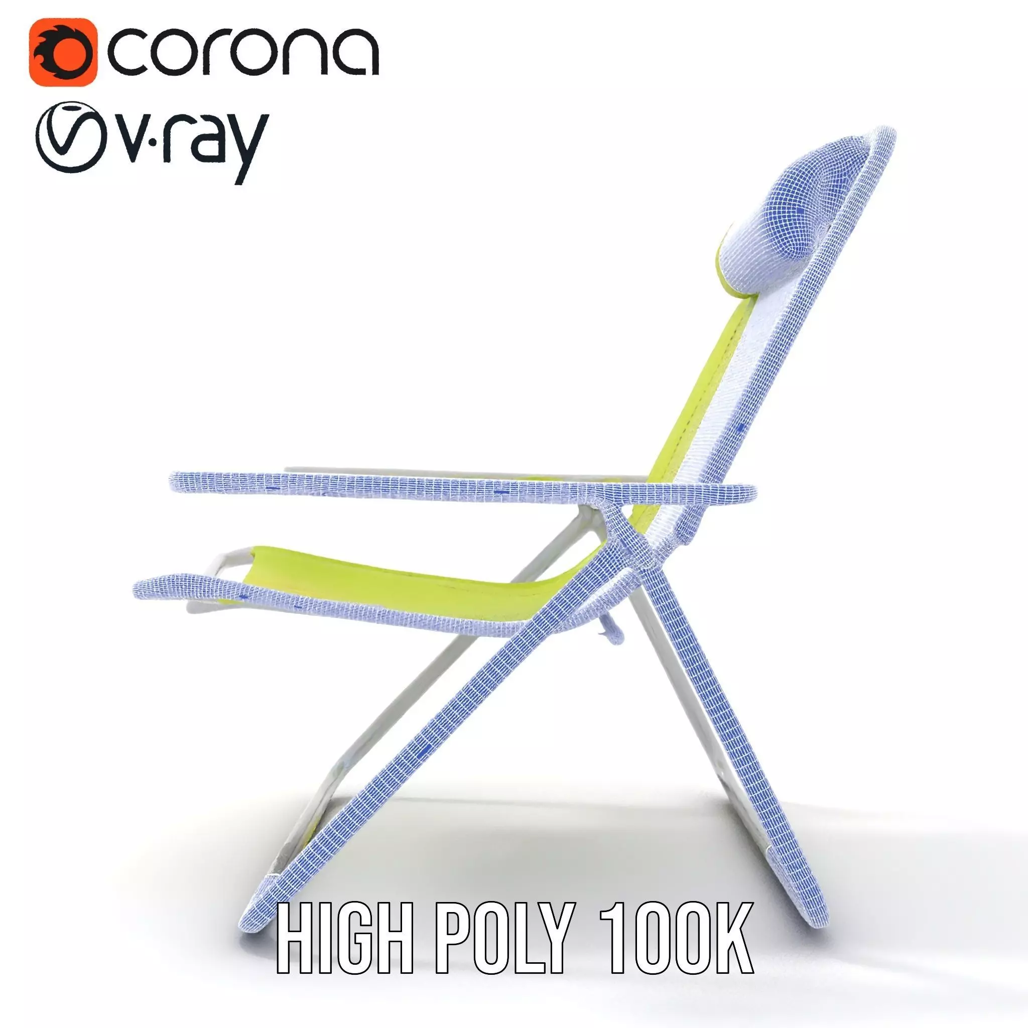 Lime Green Lounge Chair model pack Low-poly 3D model_35