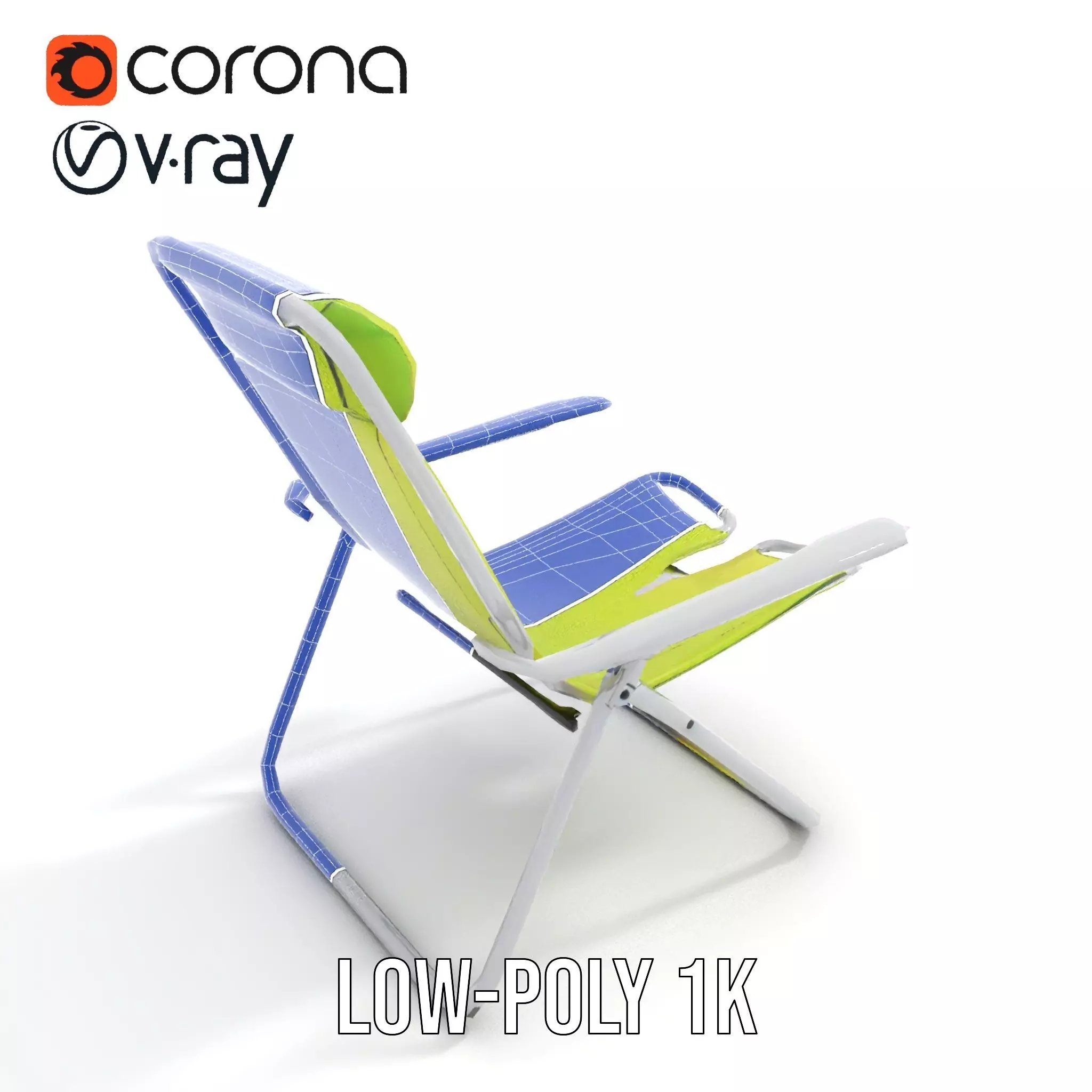 Lime Green Lounge Chair model pack Low-poly 3D model_25