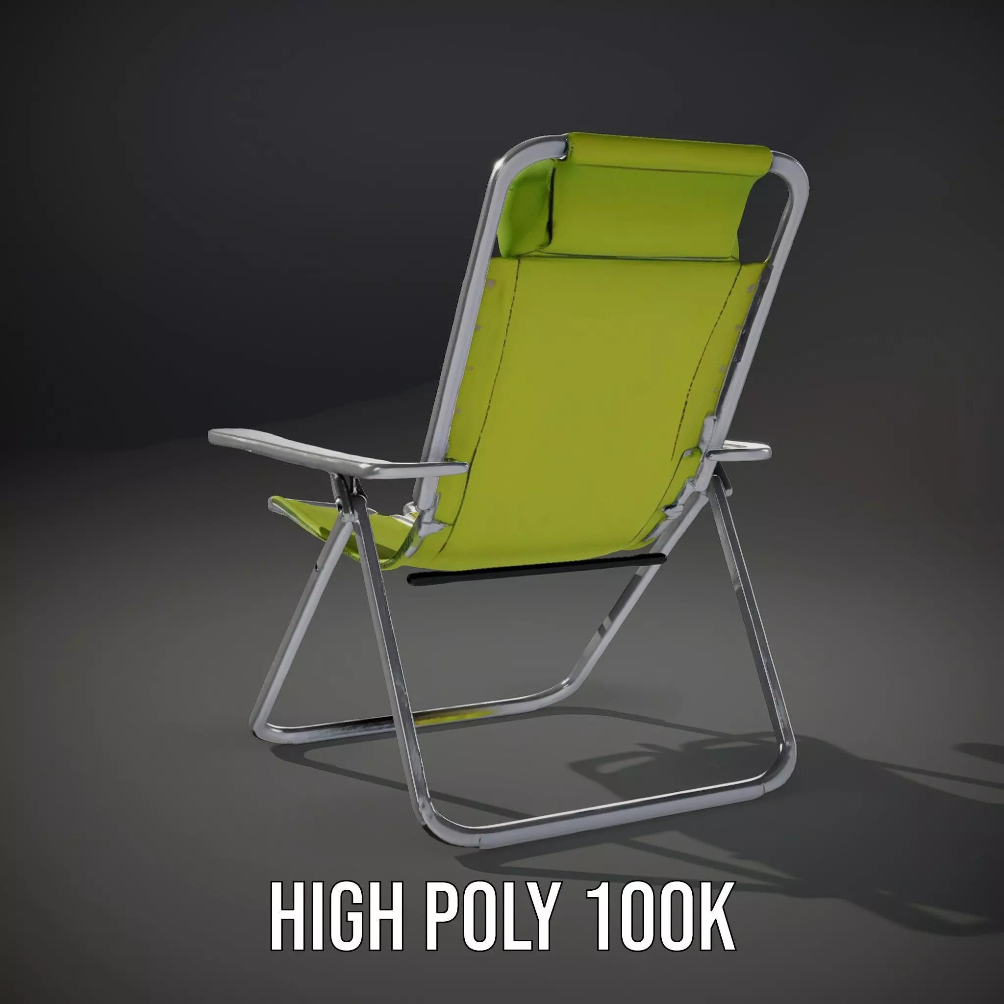 Lime Green Lounge Chair model pack Low-poly 3D model_11