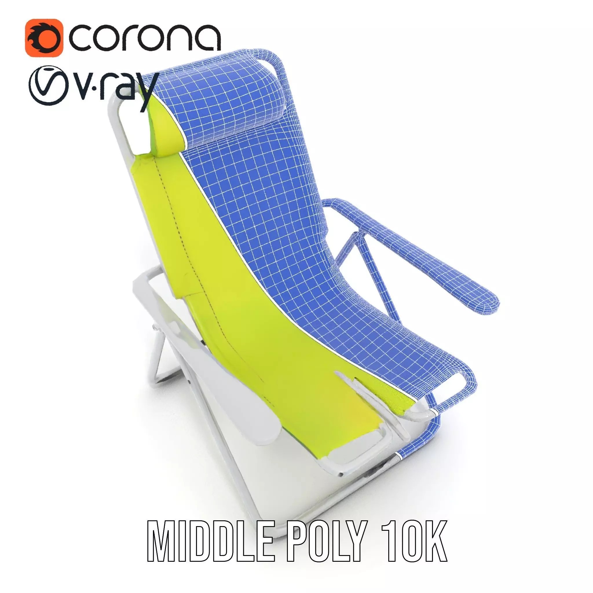 Lime Green Lounge Chair model pack Low-poly 3D model_24