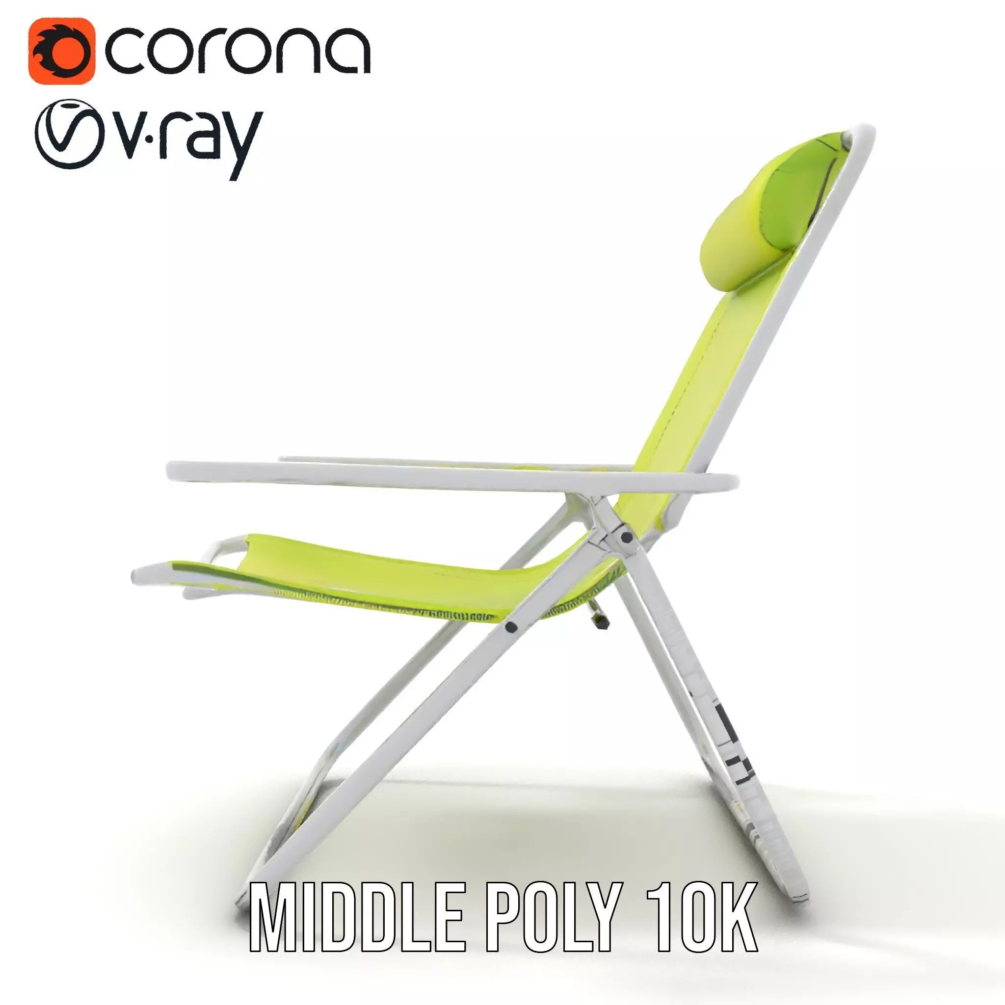 Lime Green Lounge Chair model pack Low-poly 3D model_7