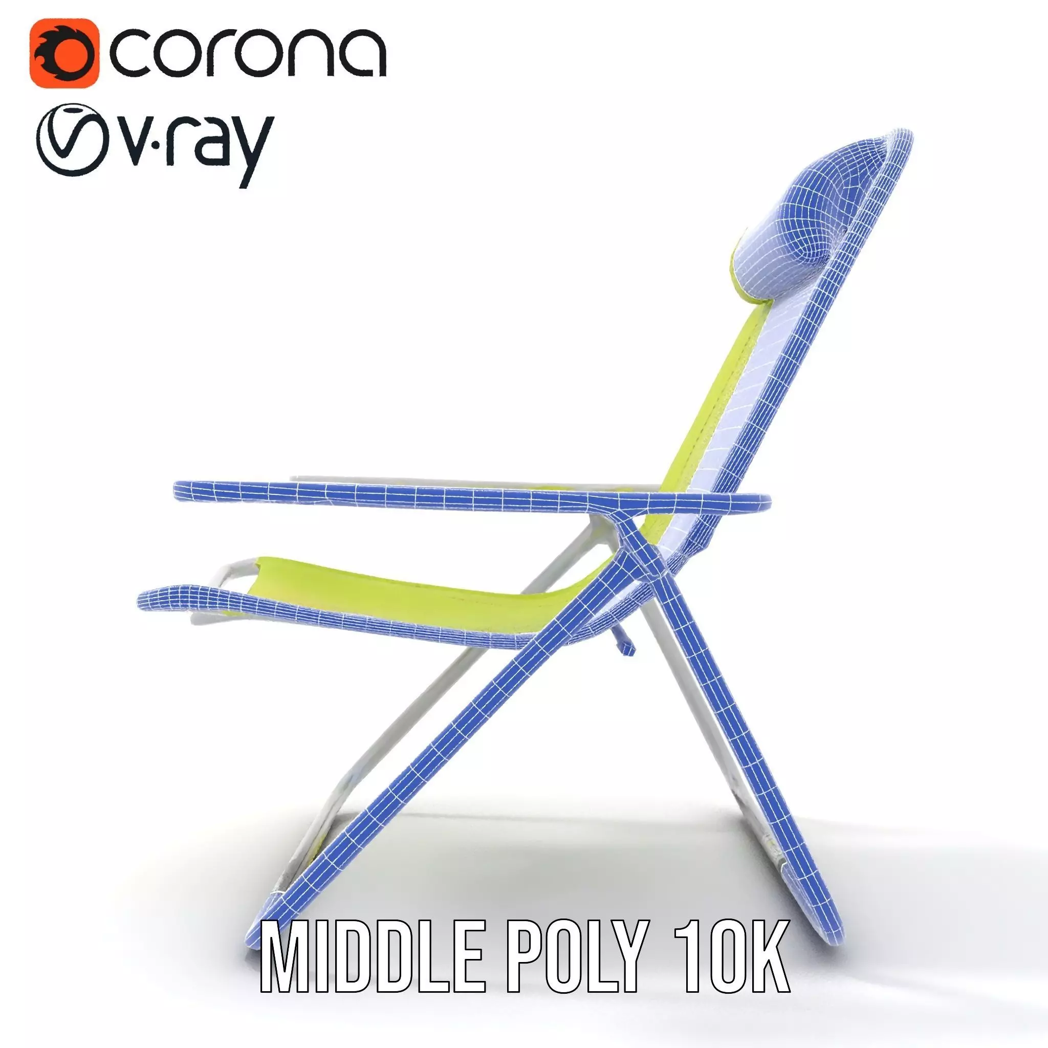 Lime Green Lounge Chair model pack Low-poly 3D model_27