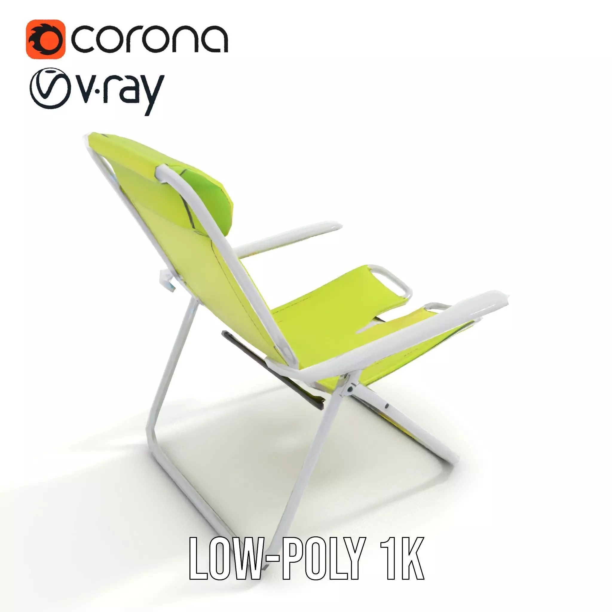 Lime Green Lounge Chair model pack Low-poly 3D model_19