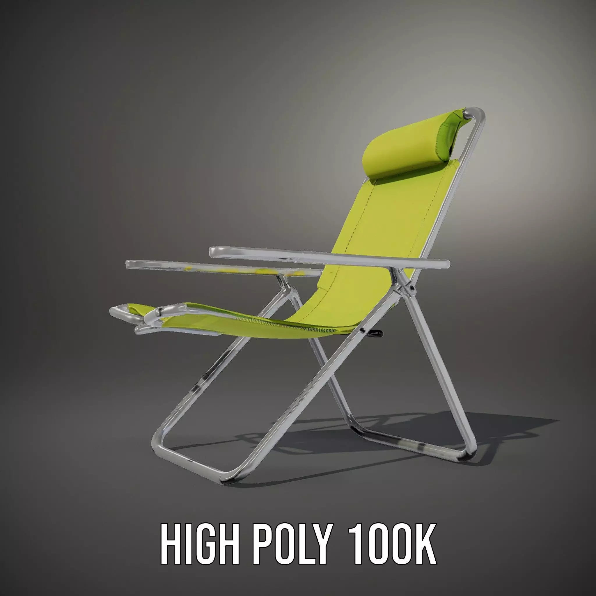 Lime Green Lounge Chair model pack Low-poly 3D model_9