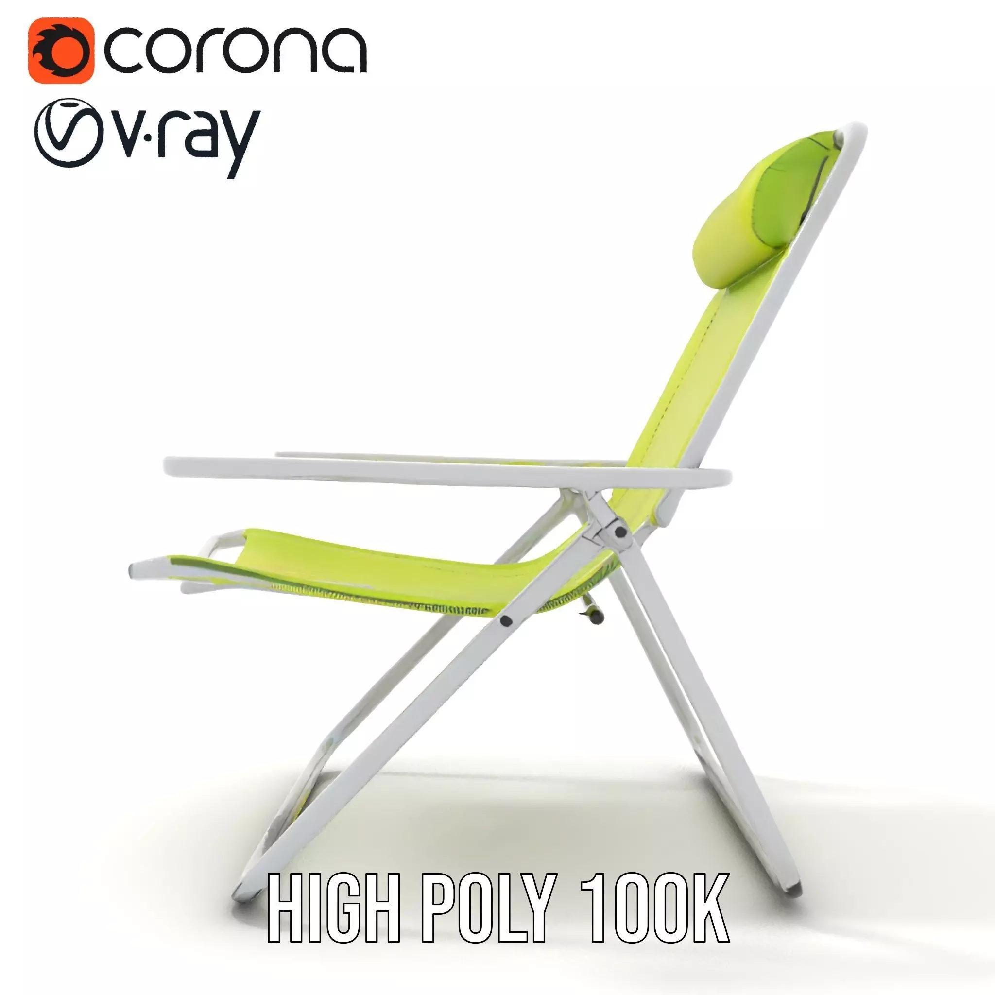 Lime Green Lounge Chair model pack Low-poly 3D model_29