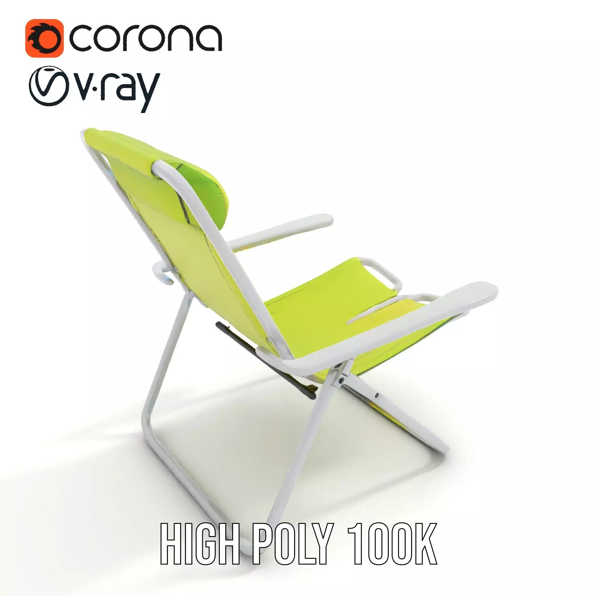 Lime Green Lounge Chair model pack Low-poly 3D model_20