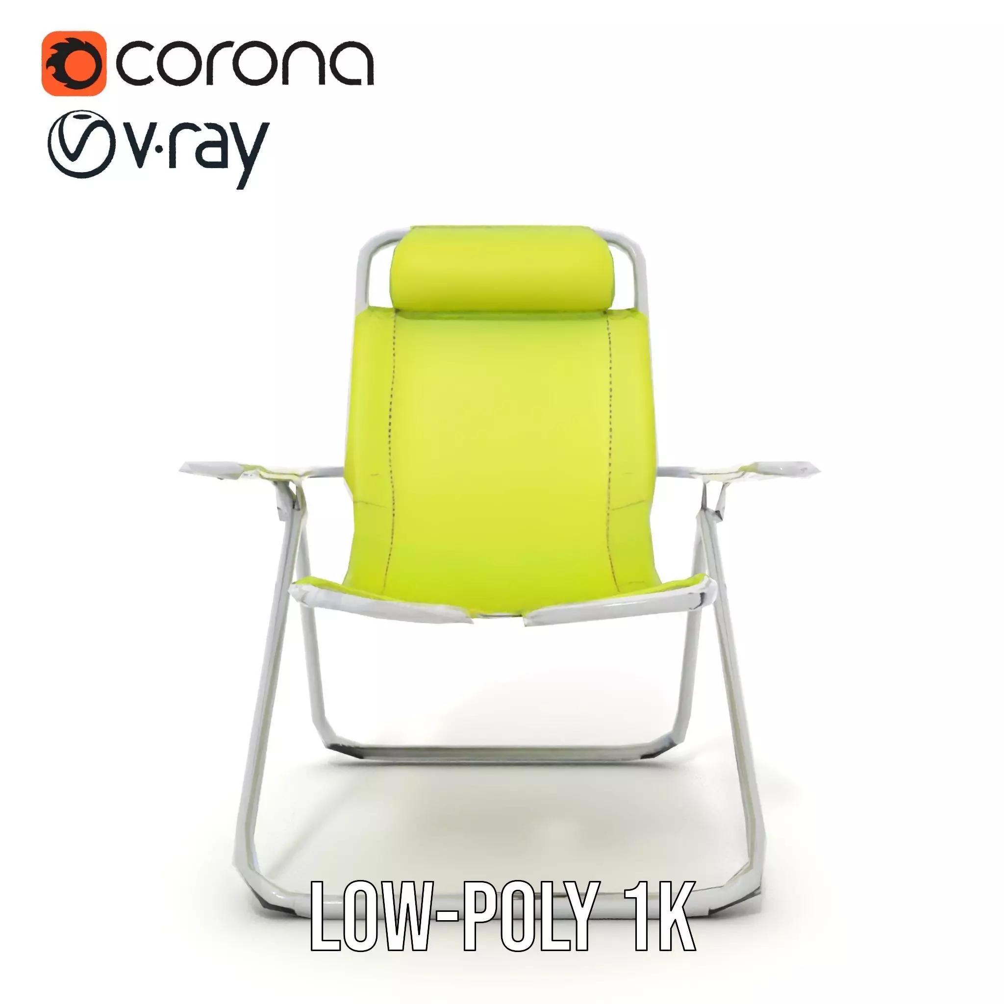 Lime Green Lounge Chair model pack Low-poly 3D model_15