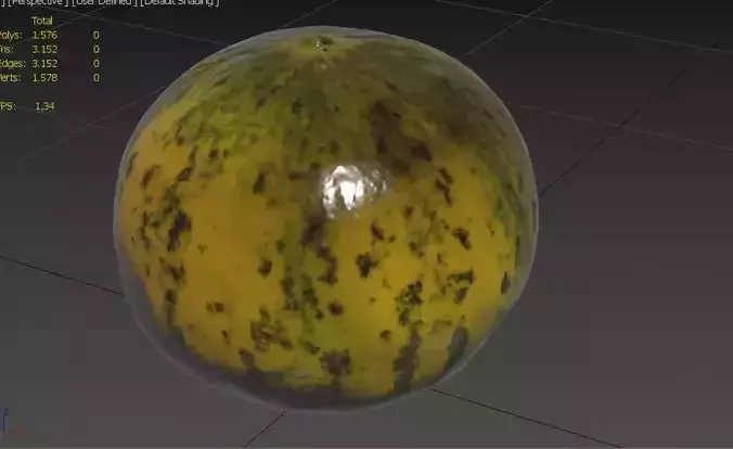 Melon M01 Low-poly 3D model 3
