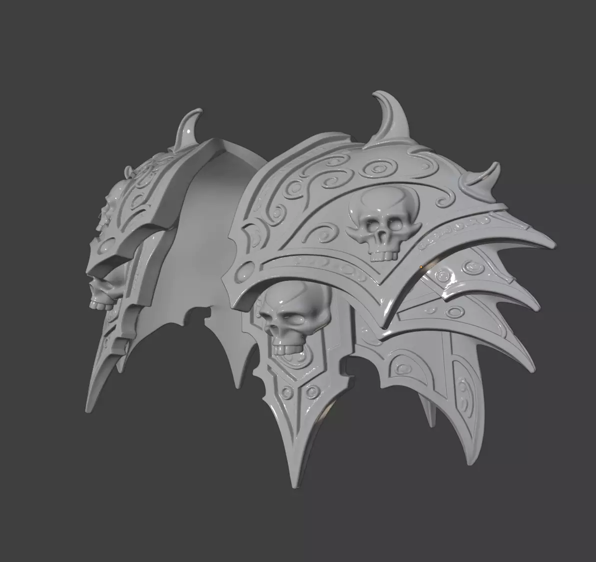 NECROMANCER PAULDRONS 3D print model_4