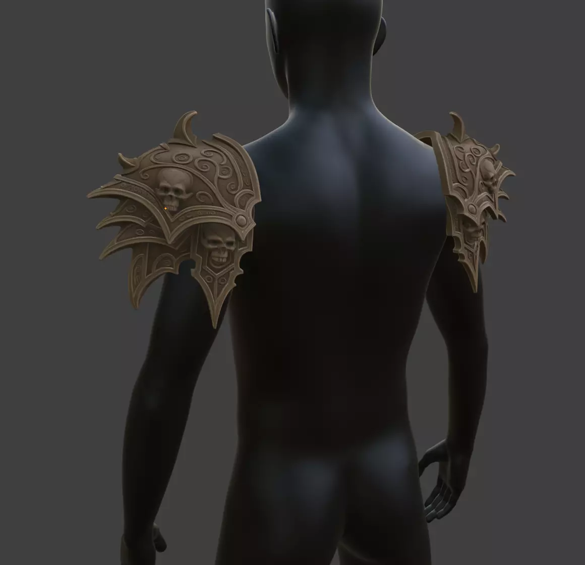 NECROMANCER PAULDRONS 3D print model_2
