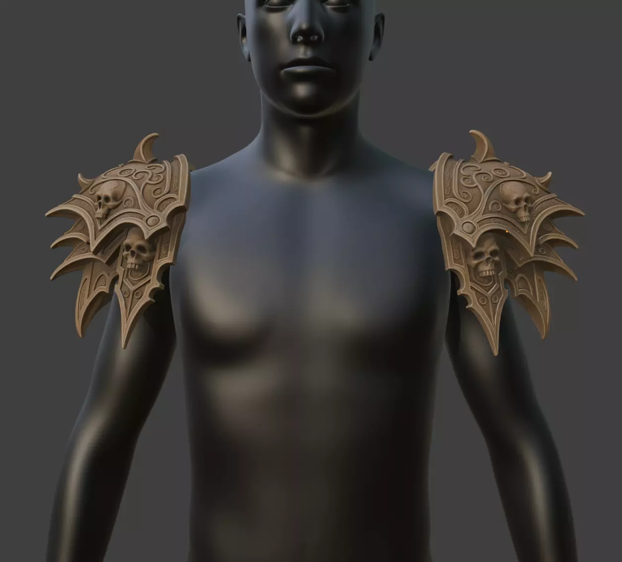 NECROMANCER PAULDRONS 3D print model_0