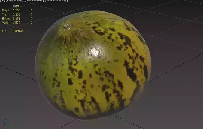 Melon M08 Low-poly 3D model 3