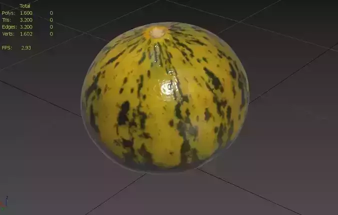 Melon M09 Low-poly 3D model 3