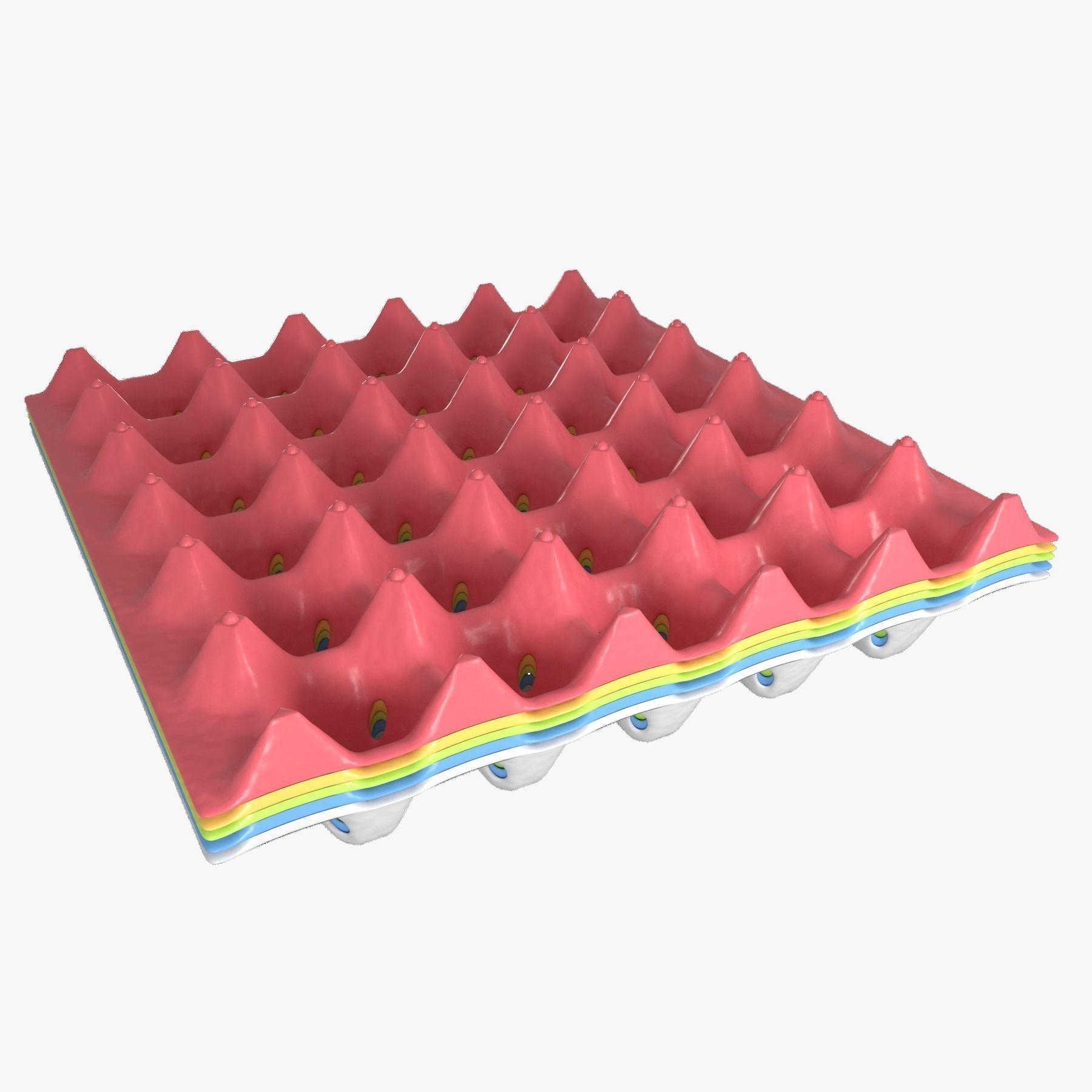 Stackable Egg Tray 3D model_3