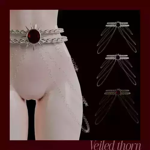 Gothic Gemstone Waist Chain