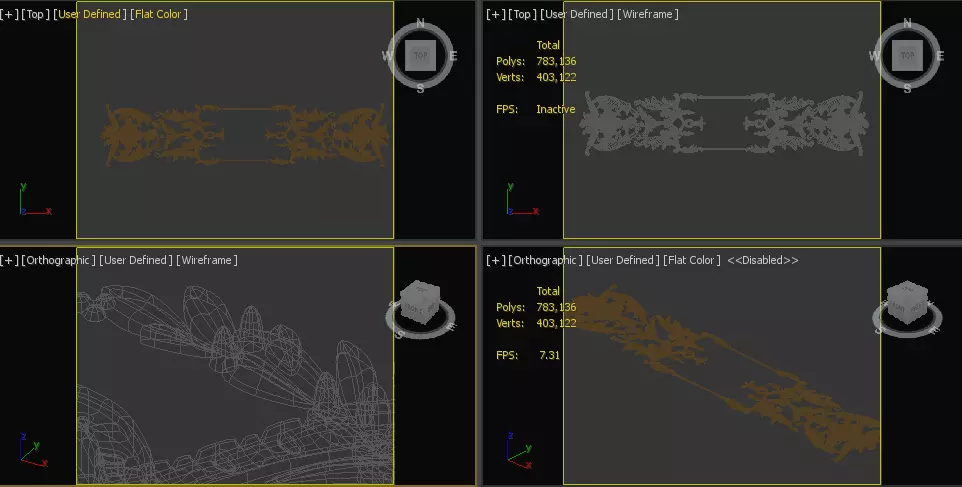 Ceiling and Wall Molding 3D Models Decorative Pack of 12 3D model_1