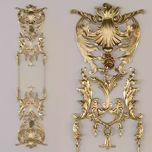 Ceiling  and Wall Molding 3D Models   Decorative   Pack of 12