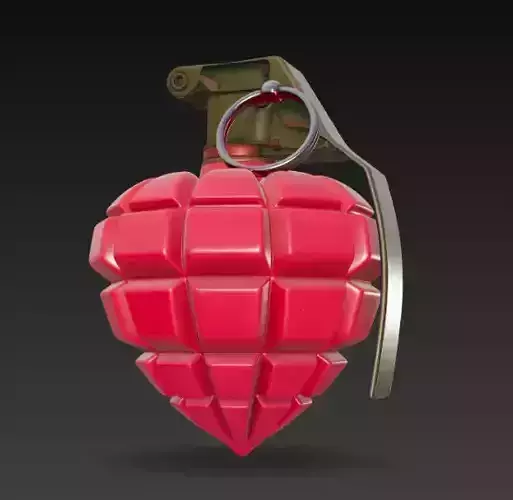 Grenade Heart Free 3D print model