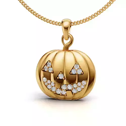 Paved Pumpkin Pendant for Halloween 3D print model