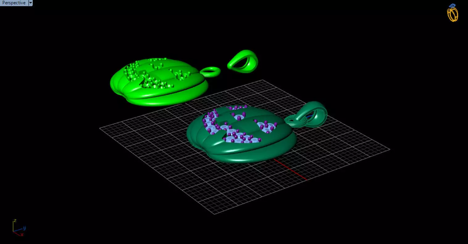 Paved Pumpkin Pendant for Halloween 3D print model_23