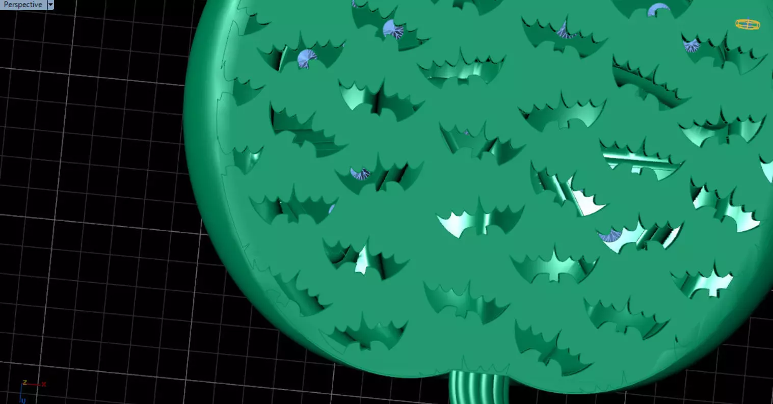 Paved Pumpkin Pendant for Halloween 3D print model_67