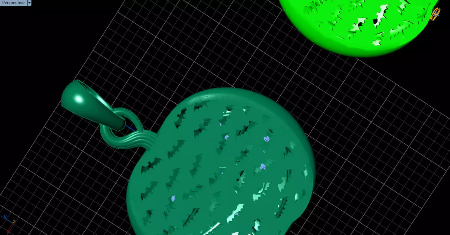 Paved Pumpkin Pendant for Halloween 3D print model_44