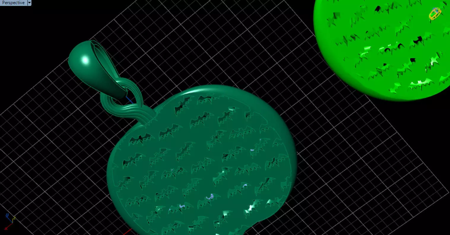 Paved Pumpkin Pendant for Halloween 3D print model_45