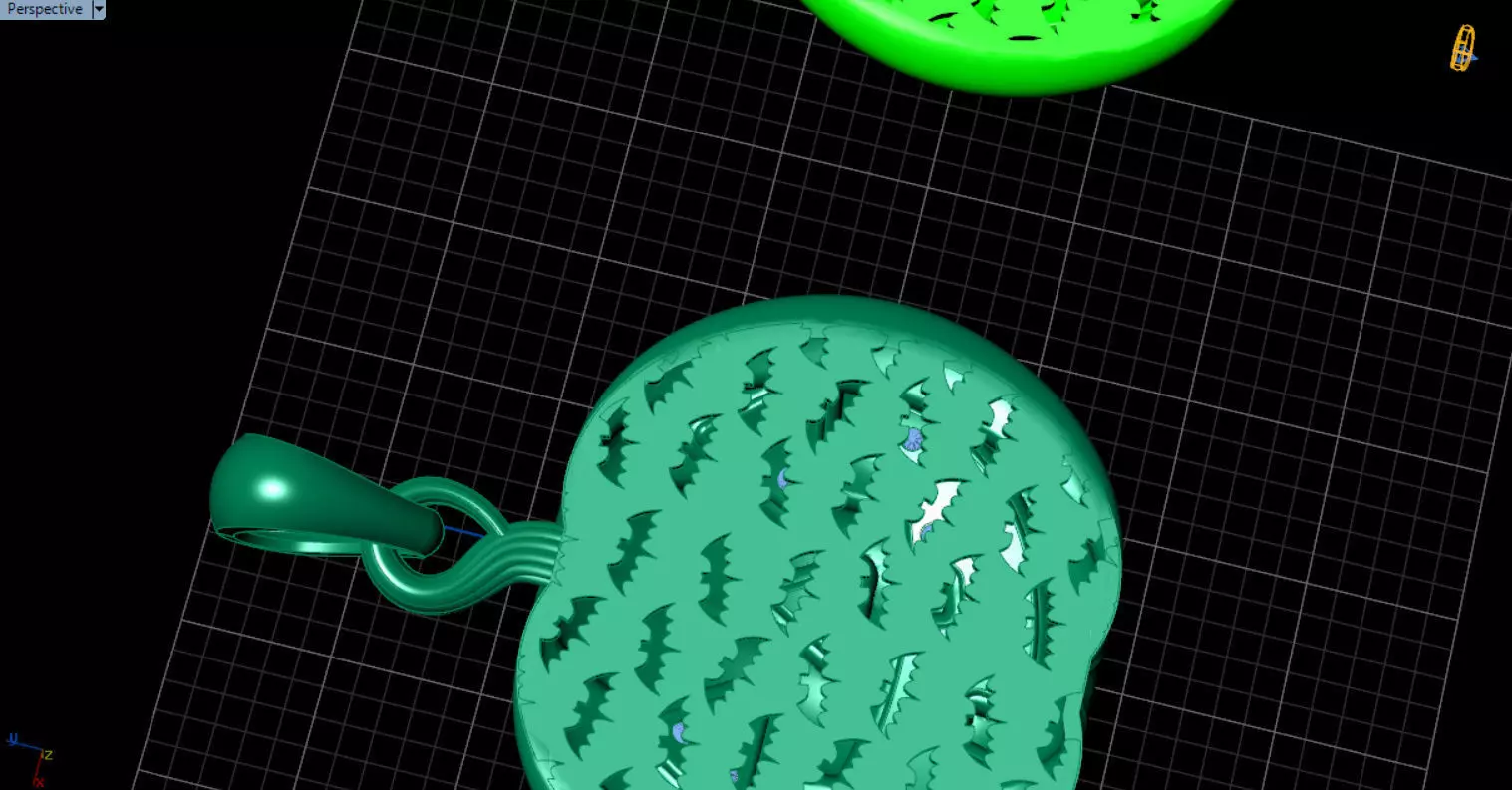 Paved Pumpkin Pendant for Halloween 3D print model_40