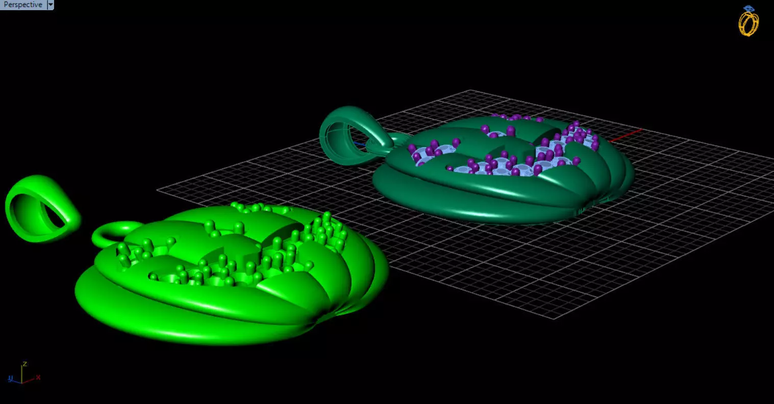 Paved Pumpkin Pendant for Halloween 3D print model_86