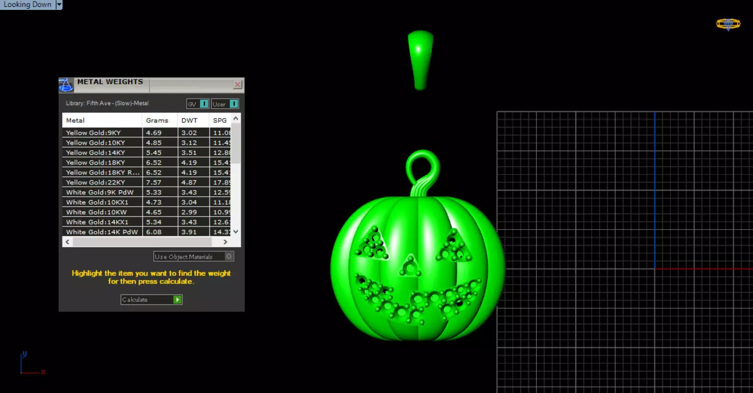Paved Pumpkin Pendant for Halloween 3D print model_6