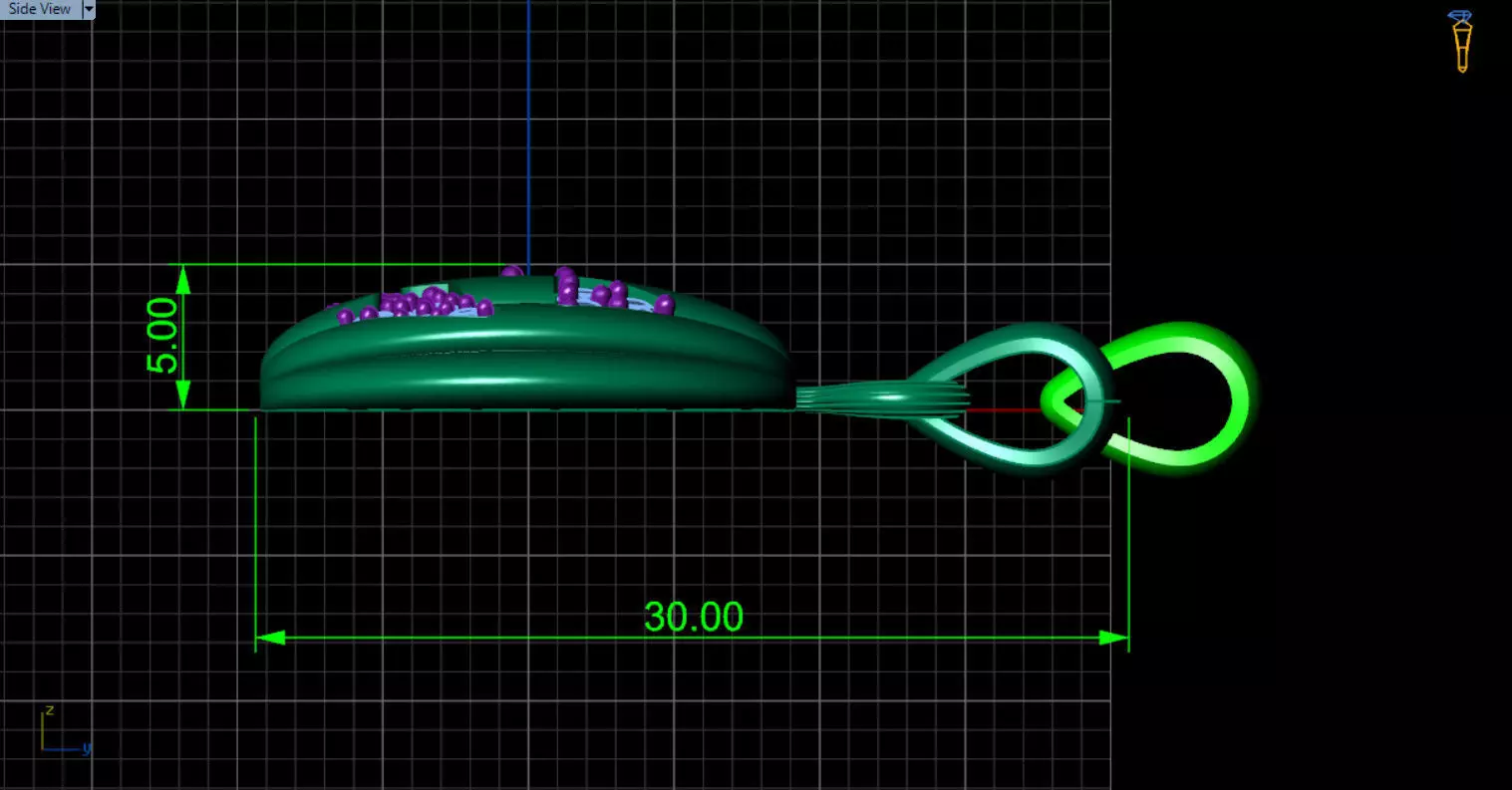 Paved Pumpkin Pendant for Halloween 3D print model_11