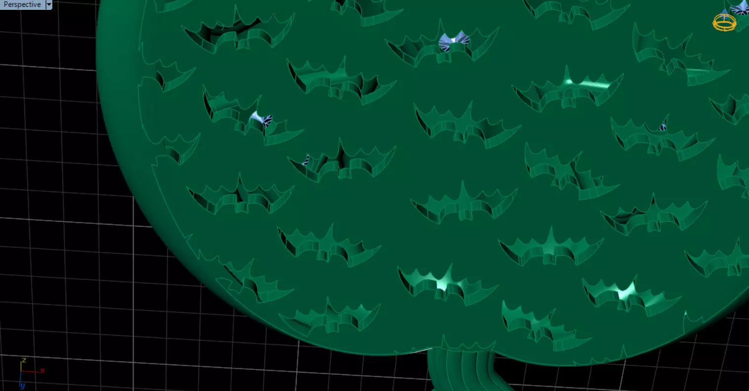 Paved Pumpkin Pendant for Halloween 3D print model_78