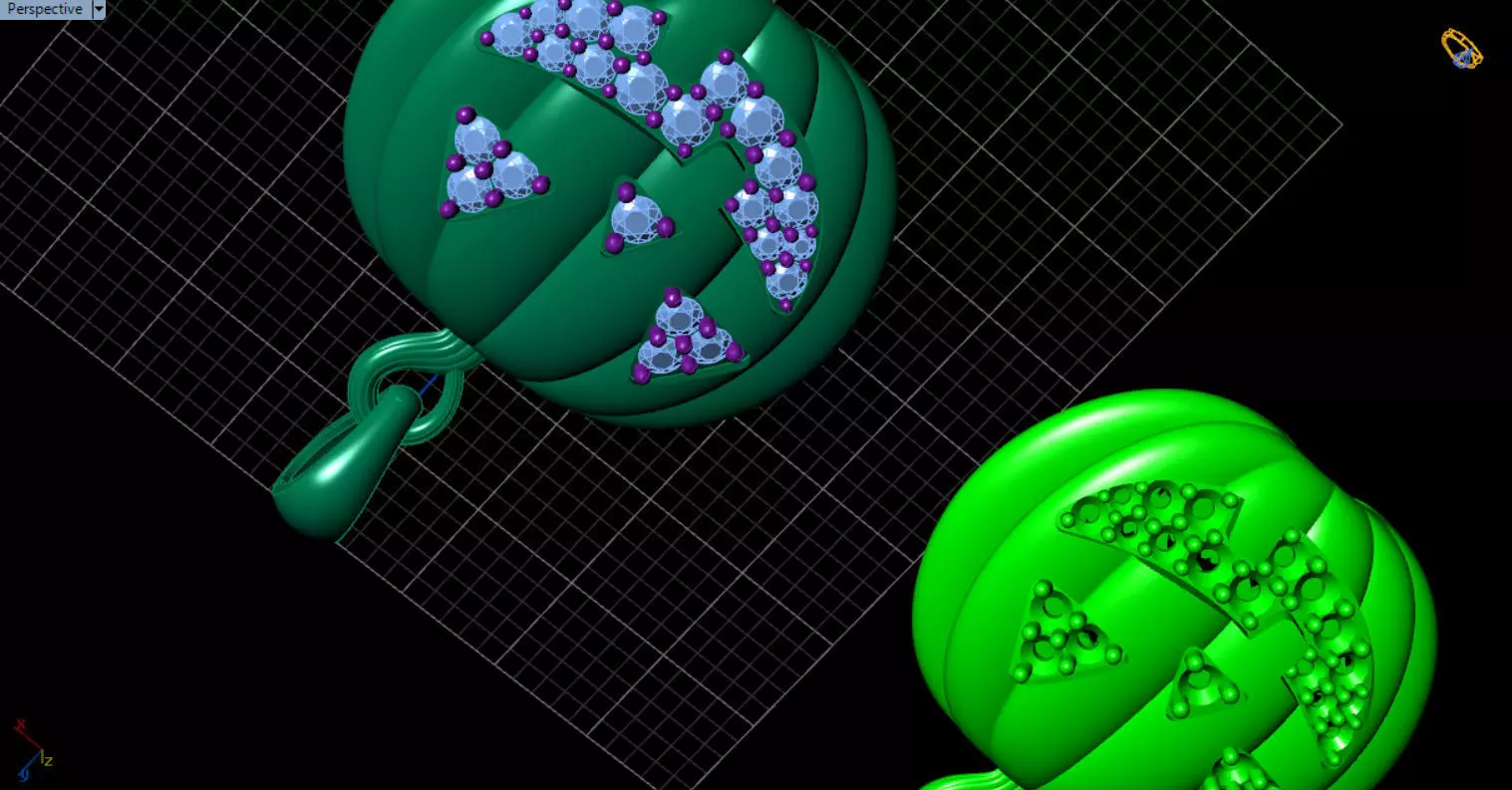 Paved Pumpkin Pendant for Halloween 3D print model_103