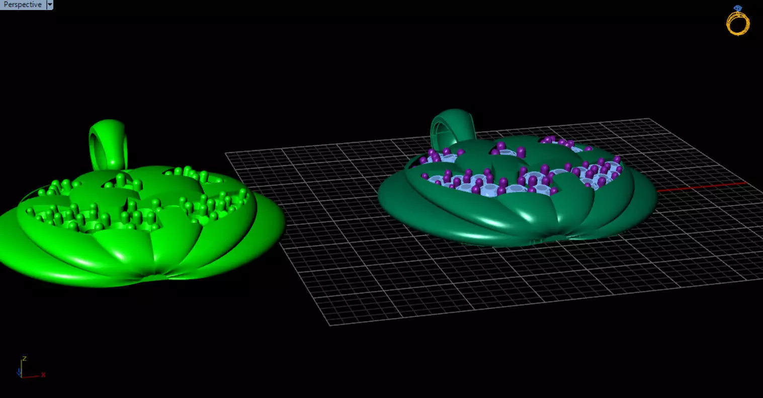 Paved Pumpkin Pendant for Halloween 3D print model_76