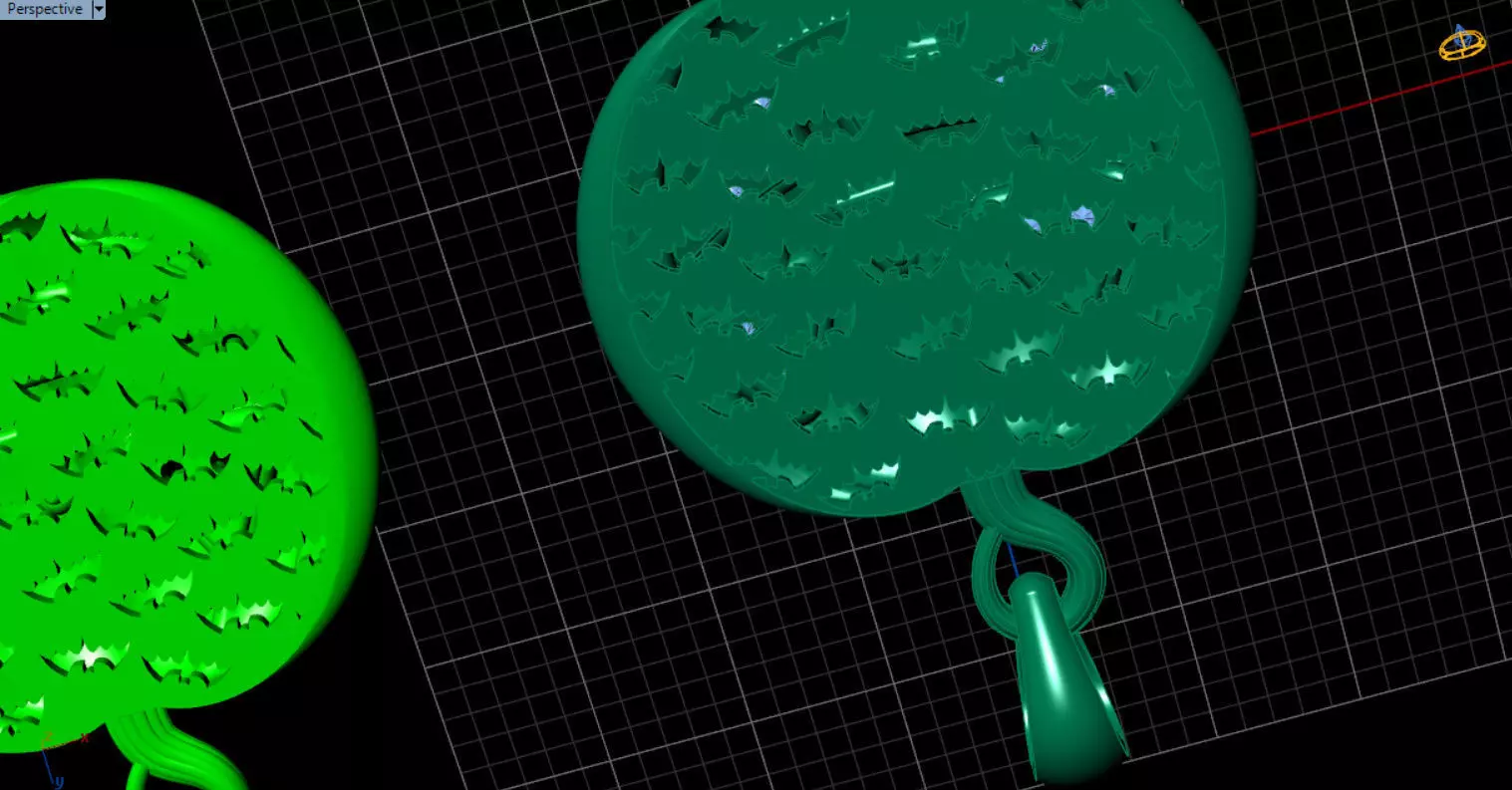 Paved Pumpkin Pendant for Halloween 3D print model_28