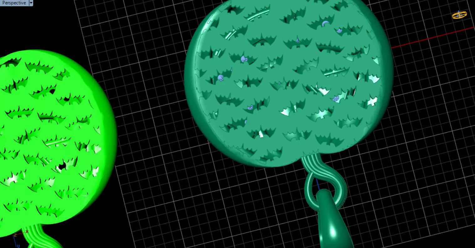 Paved Pumpkin Pendant for Halloween 3D print model_36