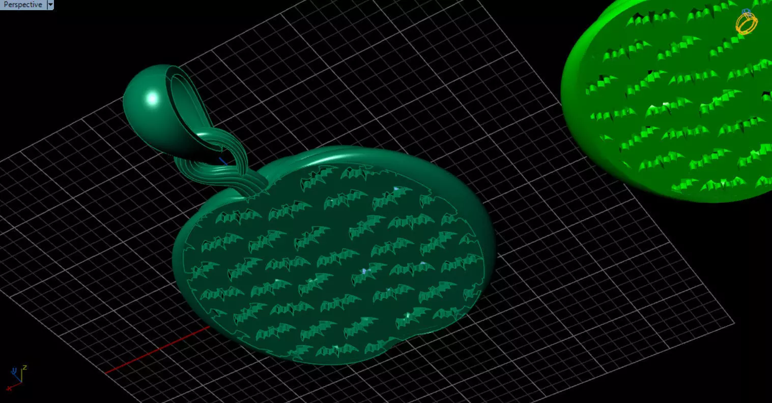 Paved Pumpkin Pendant for Halloween 3D print model_51